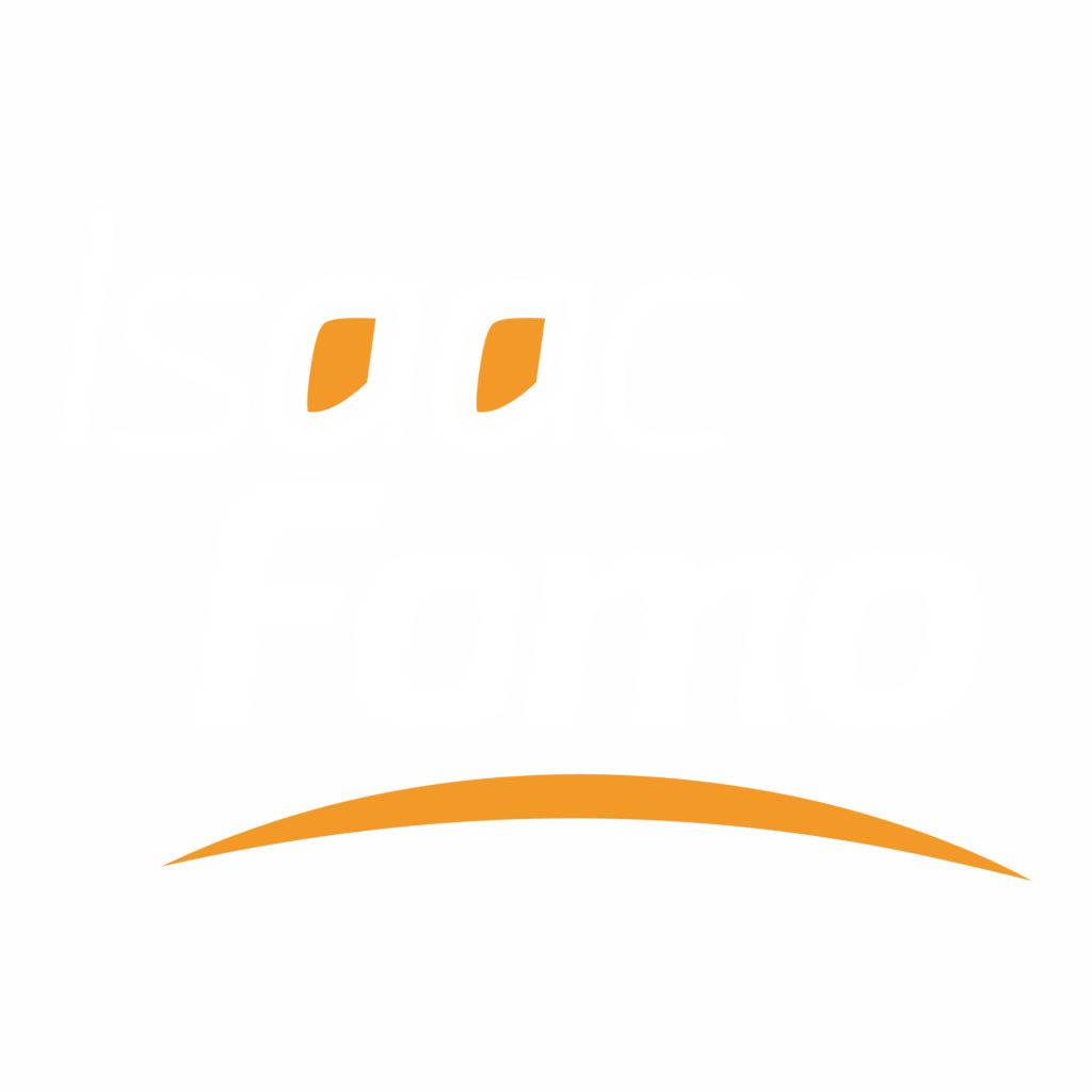 isaac fomo logo white